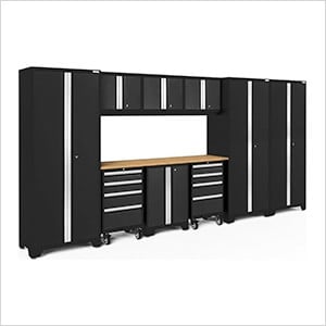 BOLD Series Black 10-Piece Set with Bamboo Top