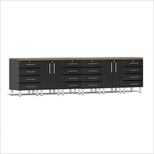 8-Piece Garage Workstation with Bamboo Worktops