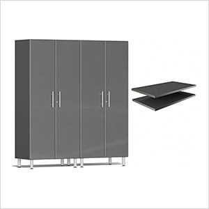 2-Piece Tall Garage Cabinet Kit and 2-Shelf Bundle