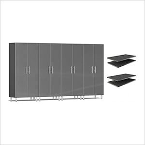 4-Piece Tall Garage Cabinet Kit and 4-Shelf Bundle