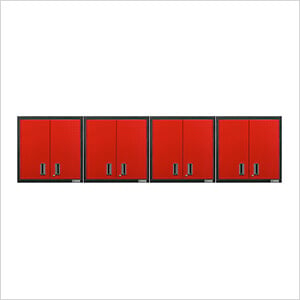 4 x Premier 30-Inch Wall GearBox Garage Cabinet