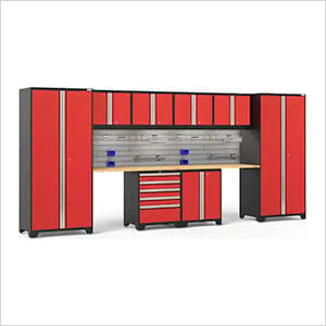 PRO Series 10-Piece Set with Bamboo Top, Slatwall Hook Kit and LEDs
