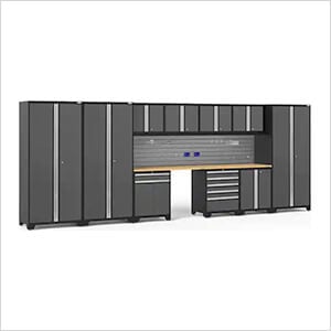 PRO Series 12-Piece Set with Bamboo Tops and Slatwall Hook Kit