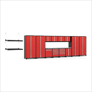 PRO Series 16-Piece Set with Stainless Steel Tops and Wall Shelves