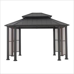 11 x 13 Octagon 2-Tier Hardtop Gazebo with Ceiling Hook