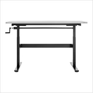 56-Inch Manual Adjustable Stainless Steel Worktable - Greg Smith Equipment Sales