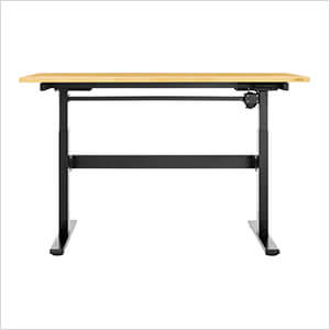 56-Inch Electric Adjustable Bamboo Worktable - Greg Smith Equipment Sales