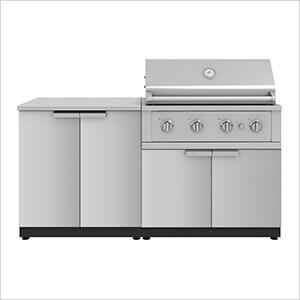 Stainless Steel 4-Piece Outdoor Kitchen Set with 36-Inch Natural Gas Performance Grill