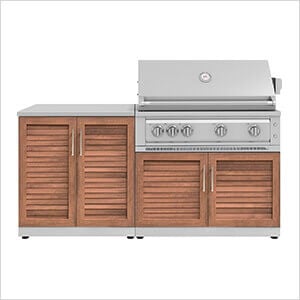 Grove 4-Piece Outdoor Kitchen Set with 40-Inch Liquid Propane Platinum Grill