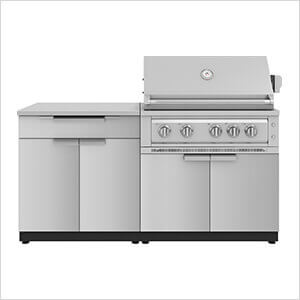 Stainless Steel 4-Piece Outdoor Kitchen Set with 36-Inch Natural Gas Platinum Grill