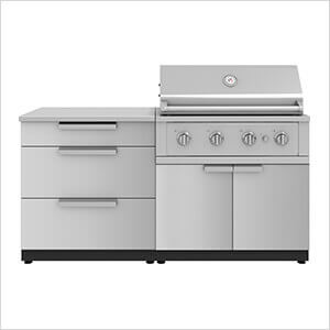 Stainless Steel 4-Piece Outdoor Kitchen Set with 36-Inch Natural Gas Performance Grill