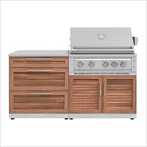 Grove 4-Piece Outdoor Kitchen Set with 36-Inch Natural Gas Platinum Grill