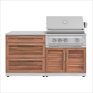 Grove 4-Piece Outdoor Kitchen Set with 33-Inch Natural Gas Platinum Grill