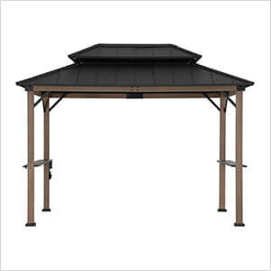8 x 12 Grill Gazebo with Electrical Outlets and Shelves