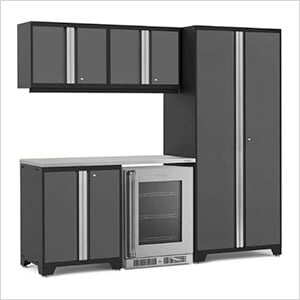 PRO Series Grey 6-Piece Set with Stainless Steel Top