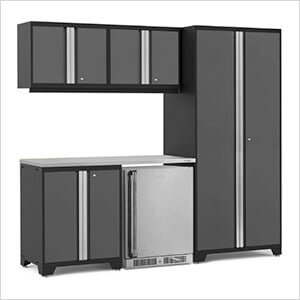 PRO Series Grey 6-Piece Set with Stainless Steel Top