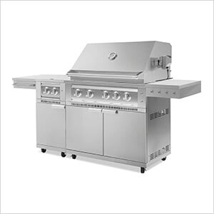 Outdoor Kitchen Grill Cart with 36-Inch Platinum Grill and Side Burner