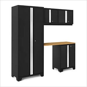 BOLD Series Black 5-Piece Set with Bamboo Top