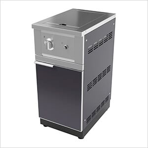 Aluminum Slate Grey Single Side Burner and Cabinet