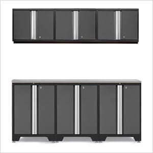 PRO Grey 7-Piece Workbench Set with Stainless Steel Top