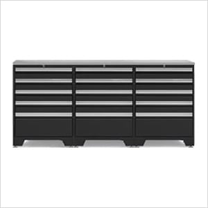PRO Black 4-Piece Workbench Set with Stainless Steel Top