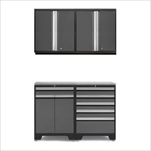 PRO Grey 5-Piece Workbench Set with Stainless Steel Top