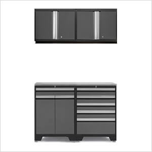 PRO 5-Piece Garage Cabinet Set with Stainless Steel Top