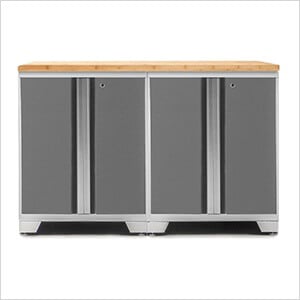 PRO Platinum 3-Piece Work Station with Bamboo Top