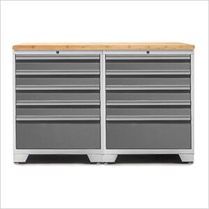 PRO Platinum 3-Piece Garage Cabinet Set with Bamboo Top