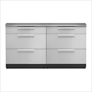 Stainless Steel 3-Piece Outdoor Kitchen Set with Countertops
