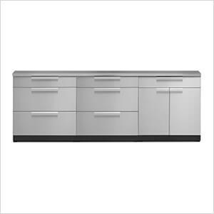 Stainless Steel 4-Piece Outdoor Kitchen Set with Countertops