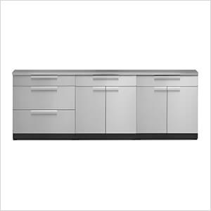 Stainless Steel 4-Piece Outdoor Kitchen Set with Countertops