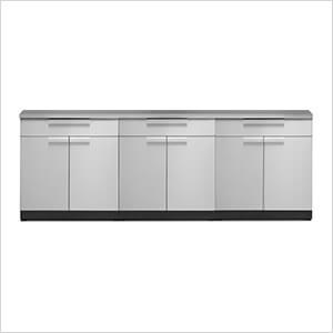 Stainless Steel 4-Piece Outdoor Kitchen Set with Countertops