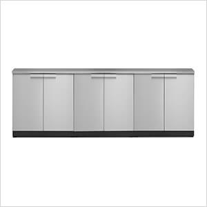 Stainless Steel 4-Piece Outdoor Kitchen Set with Countertops and Covers