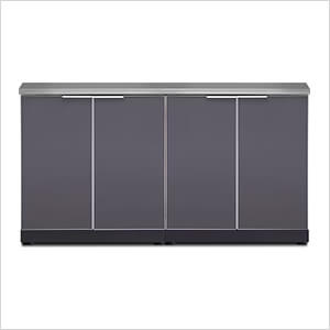 Aluminum Slate 3-Piece Outdoor Kitchen Set with Countertops and Covers