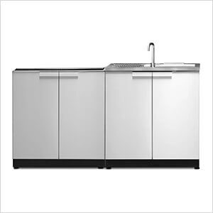 Stainless Steel 2-Piece Outdoor Kitchen Set (No Countertop)