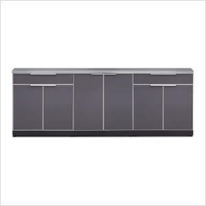 Aluminum Slate 4-Piece Outdoor Kitchen Set with Countertops
