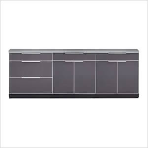 Aluminum Slate 4-Piece Outdoor Kitchen Set with Countertops