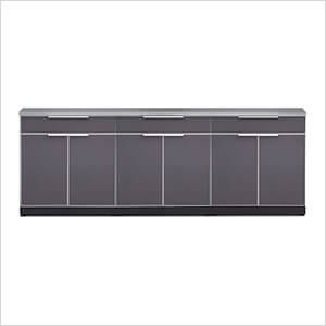 Aluminum Slate 4-Piece Outdoor Kitchen Set with Countertops and Covers