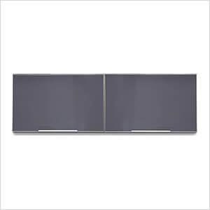 2 x Aluminum Slate Grey Wall Cabinet