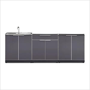 Aluminum Slate 3-Piece Outdoor Kitchen Set (No Countertop)