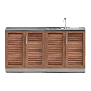 Grove 3-Piece Outdoor Kitchen Set with Countertops and Covers