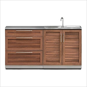 Grove 3-Piece Outdoor Kitchen Set with Countertops and Covers