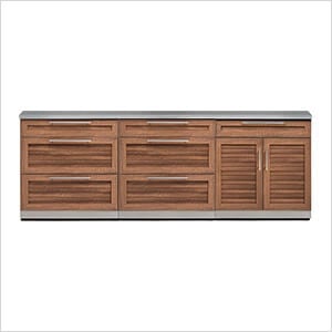 Grove 4-Piece Outdoor Kitchen Set with Countertops and Covers