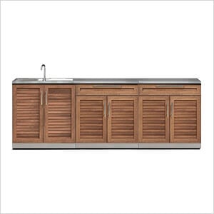 Grove 4-Piece Outdoor Kitchen Set with Countertops and Covers