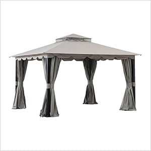 11 x 13 Steel Soft Top Gazebo with 2-tier Hip Roof