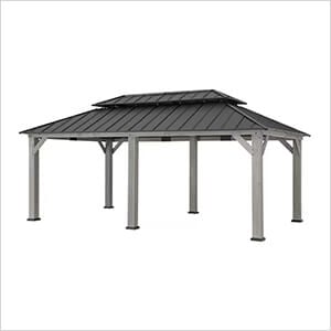 12 x 20 Driftwood Cedar Hardtop Gazebo