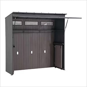 Outdoor Kitchen Grill Station with Overhead Lift-Up Door