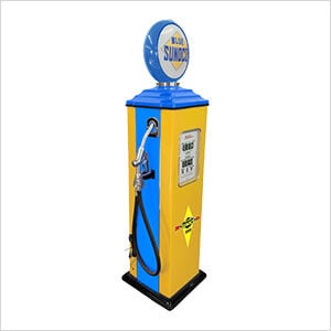 Blue Sunoco Erie Style Gas Pump Replica