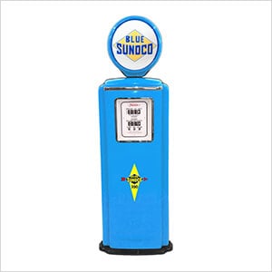 Blue Sunoco Tokheim 39 Gas Pump Replica Wall Relief